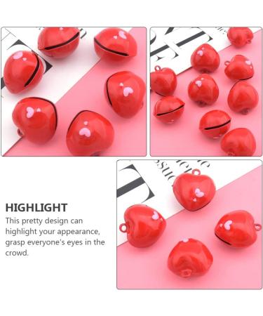 Kisangel 6Pcs Red Cat Collar Bell Heart Shaped Jewelry Charms - Pet Training Pendant for Cat & Dog Necklace - DIY Keyring Pendant - Buy Online on SooperMarket.com