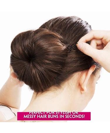 30pcs Black Spiral Bobby Hair Pins with Non-Scratch Round Tips - Buy Online on SooperMarket.com