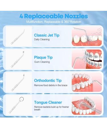 Cordless Water Flosser & Oral Irrigator with 5 Modes - Portable & Rechargeable - 4 Jet Tips - Travel-Friendly - Black - Buy Online on SooperMarket.com