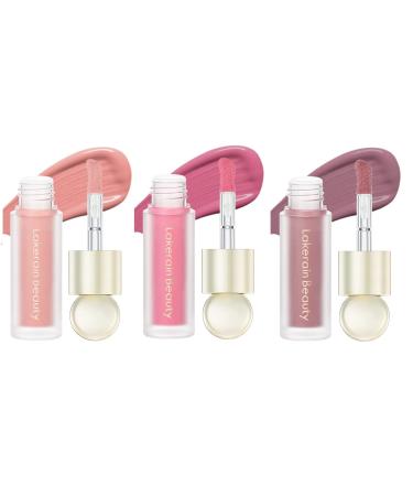 3 Colors Liquid Blush  Face Cream Blush Makeup  Natural Matte Finish Looking  Moisturizing Lightweight Blendable Feel. (01BLISS02HAPPY03HOPE) 3Pcs