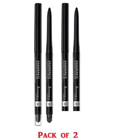 Rimmel Exaggerate Eye Definer Waterproof 263 Starlit Black - Pack of 2 | Long-Lasting Eyeliner Duo - Buy Online on SooperMarket.com