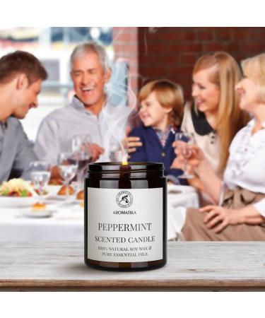 Peppermint Fragrance Candle 150g | 100% Essential Oil | Soy Wax Aromatherapy | Perfect Gift for Mother's Day & Birthdays - Buy Online on SooperMarket.com