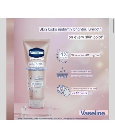 Vaseline Healthy Bright Gluta Hya Body UV Lotion 170ml - Niacinamide Tone Up for Clear Moisturized Skin - 4X Glow & Hydration - Shop Internationally - Buy Online on SooperMarket.com