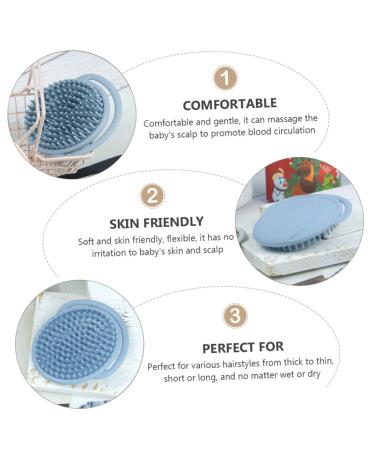 Hemoton Silicone Shampoo Brush for Babies and Kids - Blue - Buy Online on SooperMarket.com