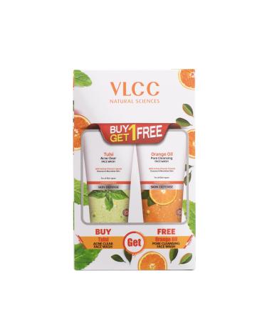 Vlcc Combo kit of Orange Oil Face Wash (150ml) & Tulsi Face Wash (150ml) (Pack of 2)