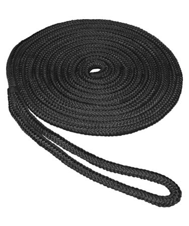SeaSense Double Braid Nylon Dockline Black 1/2" x 20'