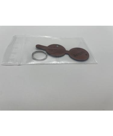 Customizable Brown Dog Pocket with Push Button Engraving - Round Pear Design | Synthetic Leather | Double-Sided Engraving | 30mm Diameter | Perfect for Pet Lovers - Buy Online on SooperMarket.com