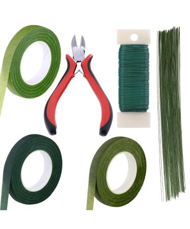 Supla Floral Arrangement Kit Floral Tools Wire Cutter Stem Wire Floral Wire 26 Gauge and 22 Gauge Wire Green Floral Tapes for Bouquet Stem Wrap Florist