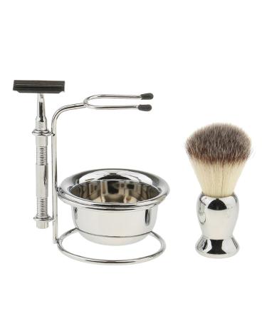 Seasaww Men's Beard Care Set Wet Shaving Set Including Brush Safety Razor