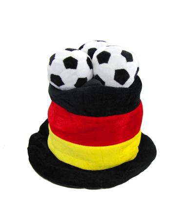 Party hat Germany hat with three footballs fan article football very soft black red gold fan mile #05