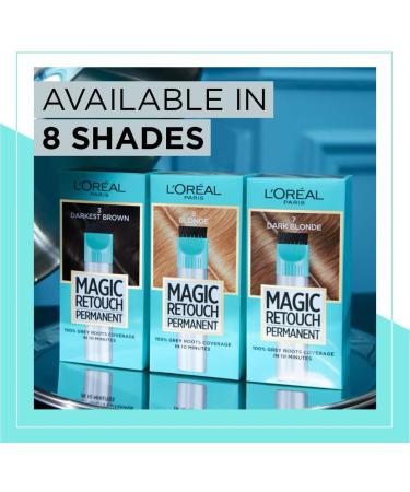 L'Or al Paris Magic Retouch Permanent Root Concealer Touching Up Grey Hair Dye Darket Brown 3 MAGIC RETOUCH PERMANENT 3 DARKEST BROWN 95 g (Pack of 1) - Buy Online on SooperMarket.com