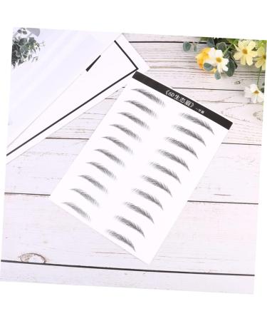 Housoutil Black Eyebrows 2 Pairs Simulation Eyebrow Stick-on Brows Artificial Eyebrow Patch Eyebrow Stickers Water Proof 3d - Buy Online on SooperMarket.com