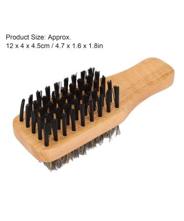 3-Part Wood Beard Brush | Double-Sided Soft & Hard Bristles for Grooming & Styling - Essential for Home & Salon - Buy Online on SooperMarket.com
