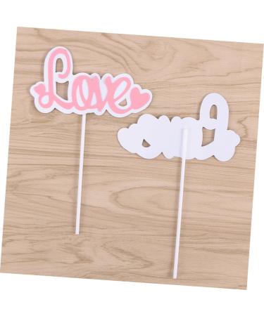 HOMSFOU 30 Pcs Love Shower Cake Picks and Toppers Decorative Cake Toppers Valentine s Day Wedding Cake Cupcake Toppers Birthday Cake Toppers Valentines Day Cake Toppers Self Made Food - Buy Online on SooperMarket.com