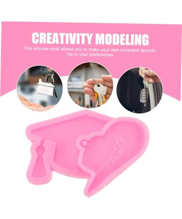 STOBOK Graduation Gift 2pcs Key Chains for Crafts Resin Molds Football Charms Congrats Keychain Mold Jewelry Candy Portable - Buy Online on SooperMarket.com