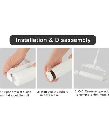 Long Handle Hair Sticking Device & Lint Roller - Effective Pet Hair Remover | Extended Sticky Roller for Floors & Clothes - Buy Online on SooperMarket.com