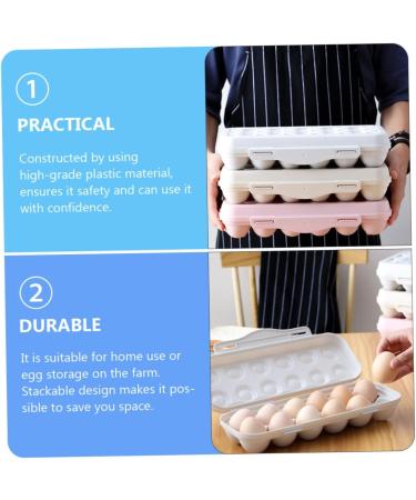OSALADI 2pcs Storage Box Eggs Container with Lid Picnic Egg Carrier Easter Egg Tray Food Travel Shipping Box - Buy Online on SooperMarket.com