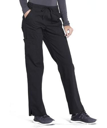 Women's Professional Stretch Drawstring Scrub Pants - Black, Large Petite | Soft Stretch Workwear WW160 - Buy Online on SooperMarket.com