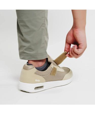 KWUKOTY Men's Diabetic Adjustable Sneakers - No Lace | Wide Sizes 7-12 | Plantar Fasciitis Relief | Black - Buy Online on SooperMarket.com
