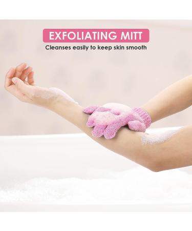 Sibba 8 Pair Exfoliating Gloves - Natural Loofah Wash Gloves for Body and Face - Dead Skin Remover - Double Sided Microfibre Scrubber - Buy Online on SooperMarket.com