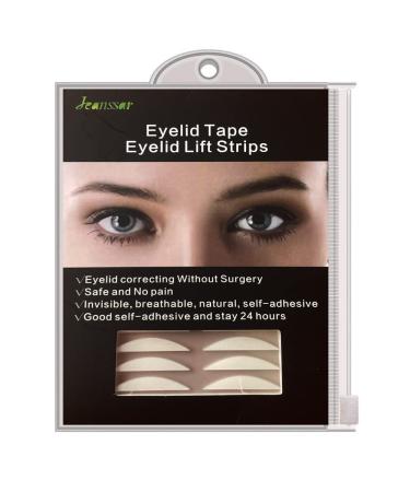 Jeanssar 4MM Eyelid Tape Invisible One-sided Sticky Eyelid lift Strips Breathabe Eyelid Correction Stripers Instant Eye lid Lift Without Surgery for Hooded Uneven Mono-eyelids 4MM One-sided Sticky Black