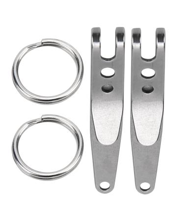 Metal carabiner clip key rings key riper stainless steel outdoor belt clip quick buckle sports tool hiking camping climbing accessories for keys flashlights 1.6x0.3in silver