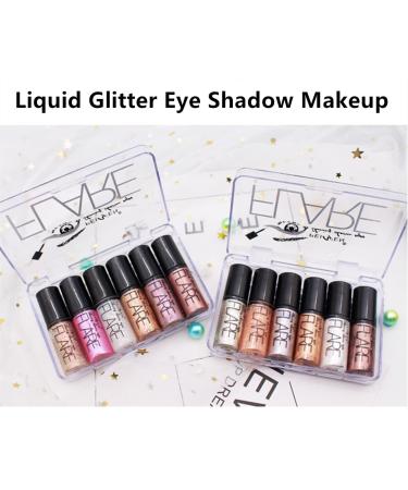 Go Ho 6 Colors Glitter Eyeshadow Makeup - Long-Wearing Liquid Glitter Eyeliner & Diamond Shine Eye Stick - Highly Pigmented Shimmer for Women - International Shipping Available - Buy Online on SooperMarket.com