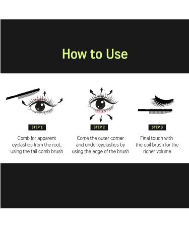 Korean Makeup Comb Mascara - Carbon Black for Dramatic Volume and Length | Waterproof, Nourishing Formula with Panthenol | Root-to-Tip Brush for Natural Eyelash Makeup - Buy Online on SooperMarket.com