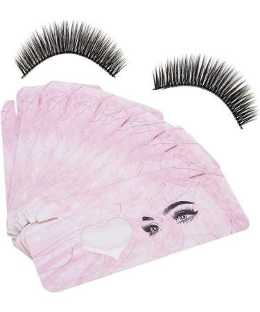 10Pcs False Eyelashes Box Eyelash Boxes Organizer Case Eyelash Adhesives (Pink heart-shaped window model) - Buy Online on SooperMarket.com