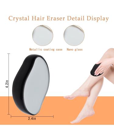 DRESSE Crystal Hair Eraser - Painless Exfoliation & Magic Hair Removal Tool for Women and Men - Sky Blue - Buy Online on SooperMarket.com