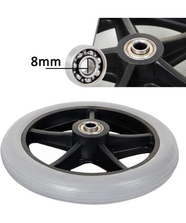 Wheelchair Front Wheel Front Wheelchair Wheel Replacement Wheel for Rollators 2 Pcs Solid Tyre 6" 7" 8" Walker Wheels Black/Gray Firm Tread for Easier Rolling(Gray 7Inch/17Cm) 7Inch/17Cm Grey - Buy Online on SooperMarket.com