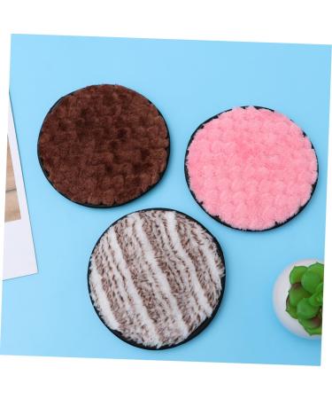 NOLITOY 6pcs Fluffy Makeup Remover Pads | Plush Round Cleaning Puffs for Eye & Face Makeup | Soft Powder Sponge Towels - Buy Online on SooperMarket.com