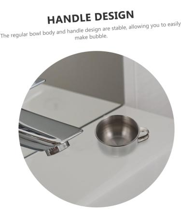 Beavorty 3 Pcs Stainless Steel Shaving Soap Bowl Set - Premium Man's Shaving Cream Cup for Smooth Shaves | International Shipping Available - Buy Online on SooperMarket.com