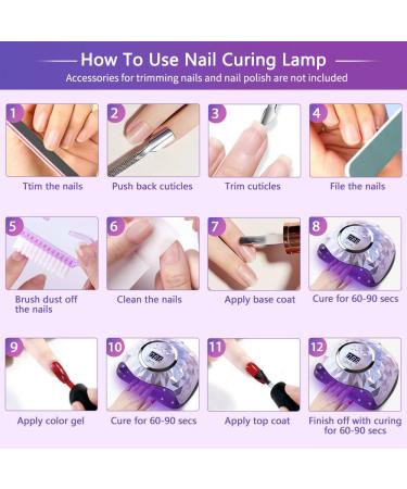iBigLY 248W UV LED Nail Lamp - Faster Curing Nail Dryer for Gel Polish - 60 Lamp Beads, 4 Timers, Auto Sensor - Home Salon Nail Art Light - Purple - Buy Online on SooperMarket.com
