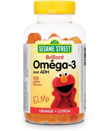 Sesame Street Brilliant Omega-3 Kids Gummy with DHA by Webber Naturals 120 Gummies For Children Age 3 and Up - Buy Online on SooperMarket.com