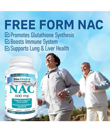NAC Supplement 600 mg N-Acetyl-L-Cysteine 200 Veggie Capsules. Promotes Glutathione Synthesis. - Buy Online on SooperMarket.com