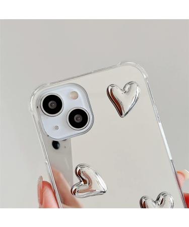 Shinymore iPhone 14 Mirror Case - Cute Heart Soft Silicone Cover Shockproof & Protective for Women & Girls - Buy Online on SooperMarket.com