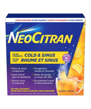 NEOCITRAN ES Cold & Sinus Night Lemon