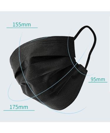 100 Pack Black Disposable Face Masks - Soft 3-Layer Earloop Mask - Individually Wrapped - Retail Packaging - Buy Online on SooperMarket.com
