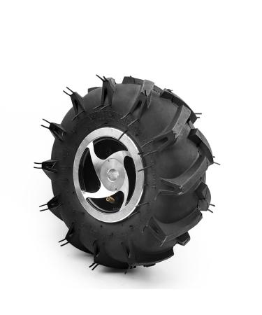 L-faster 3.50-4 Agricultural Tire 10 inch Off-road Wheel Axle 17mm for Trolley Electric Lawn Mower DIY Trolley