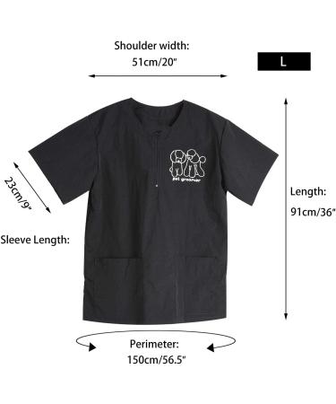 3XL No Lifting Short Arm Pet Groomer Smock - Waterproof Antistatic Work Clothes for Dogs & Cats - 2 Pockets - Ideal for Pet Shops - Pack of 1 - Buy Online on SooperMarket.com