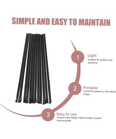Mikinona Flat Concealer Brush 12pcs Eyeliner Brush Eye Shadow Brush Flat Eyeliner Brush Eyeshadow Eyeliner Make up 14.5x0.7x0.5cm Black - Buy Online on SooperMarket.com
