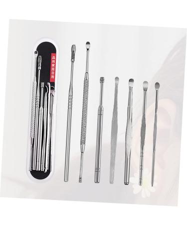 KALLORY 2 Sets 7pcs Stainless Steel Ear Cleaning Tool Set - Ear Care Nursing Spring Tool for Gentle Ear Cleaning - Cosmetic Silver - Pack of 2 - Buy Online on SooperMarket.com