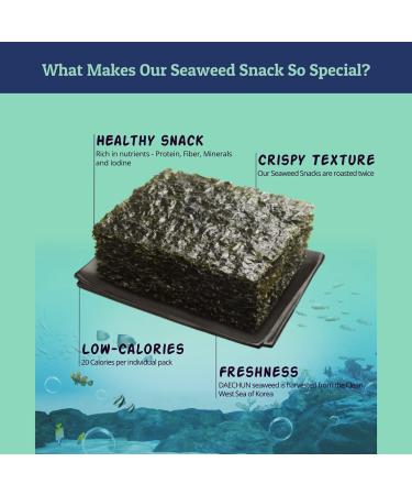 DAECHUN(Choi's1) Smoky(Wok Hei) Seaweed Snack 20 Pack - Vegan, Keto, Gluten-Free - Product of Korea - Buy Online on SooperMarket.com