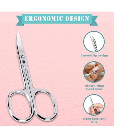 Professional Nail Scissors - Extra Fine Stainless Steel Smoke Shears with Leather Case for Toenails & Fingernails - Buy Online on SooperMarket.com