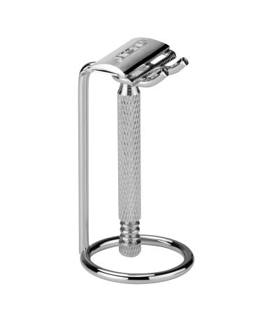 Linkidea 2-Pack Stainless Steel Razor & Brush Holder Stand - Deluxe Non-Slip Base - Buy Online on SooperMarket.com
