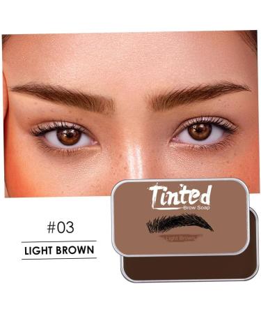 Eyebrow Soap Kit Long Lasting Eyebrow Shaping Wax with Brow Trimmer Brush Brown - Buy Online on SooperMarket.com