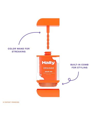 HALLY Shade Stix Orange - Temporary Hair Color for Kids & Adults - One-Day Wash-Out Hair Dye - Safe Washable Hair Makeup - Buy Online on SooperMarket.com