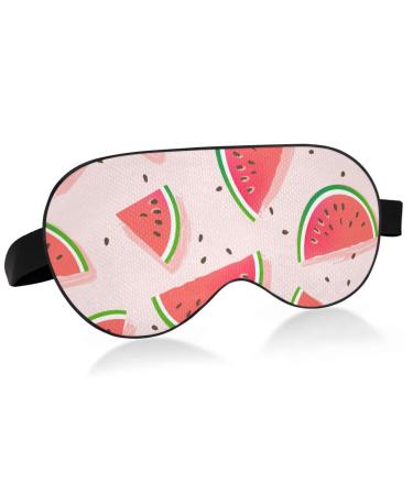 Haskirky Light Blocking Eye Mask Breathable and Adjustable Adult Men and Women Travel on Business Trips Yoga Meditation Light Smooth Comfortable Eye Mask Office Deep Sleep Goodies Watermelon (2)