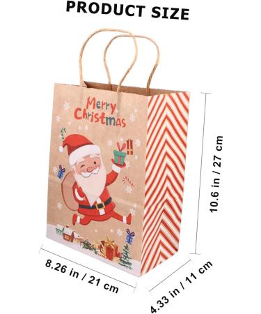 KOMBIUDA Xmas Treat Bags 1 Set 12 Pcs Christmas Tote Bag Candy Bags Wrapping Bags Packing Bag Paper Bag Kraft Paper 27X21X11CM Assorted Color - Buy Online on SooperMarket.com